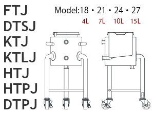 小容量のジャケット容器