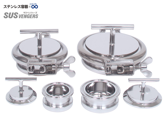 STS ヘルールトップシャーレ 平皿形状・SUS316L電解研磨・ヘルール気密外観