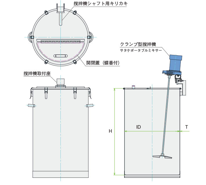 MU-DR-N攪拌容器ユニット製品仕様図