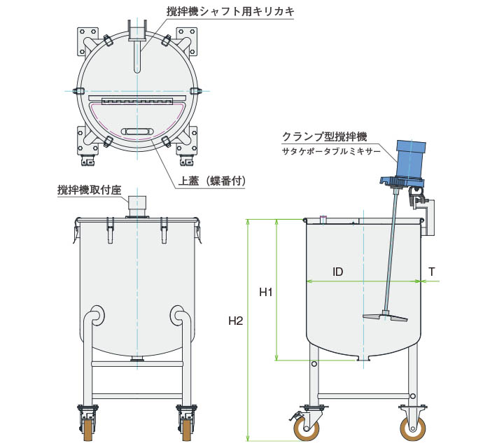 MU-DT-N攪拌容器ユニット製品仕様図