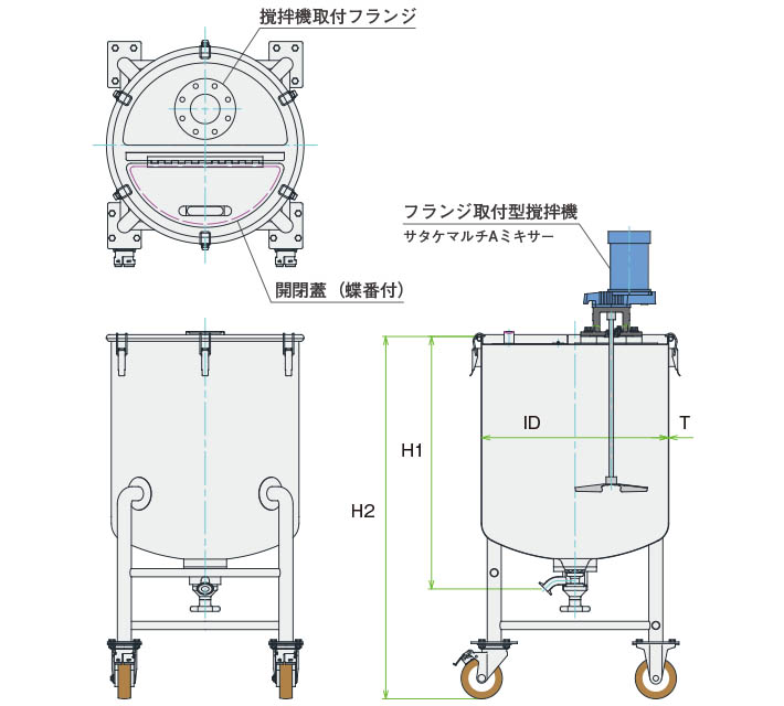MU-DTB攪拌容器ユニット製品仕様図