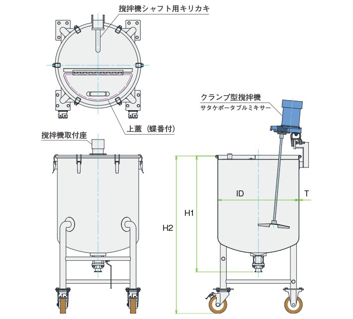 MU-DTBV-N攪拌容器ユニット製品仕様図