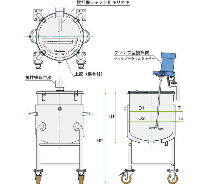 MU-DTPJ-N攪拌容器ユニット製品仕様図