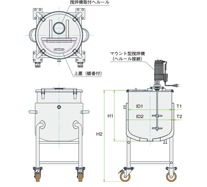 MU-DTPJ攪拌容器ユニット製品仕様図