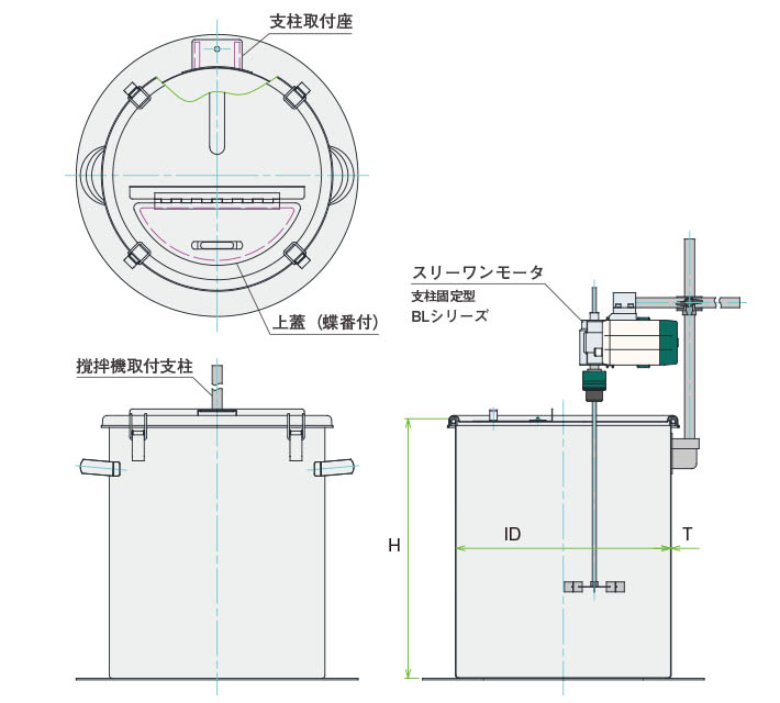 MU-HE-N攪拌容器ユニット製品仕様図