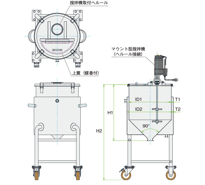 MU-HTJ攪拌容器ユニット製品仕様図