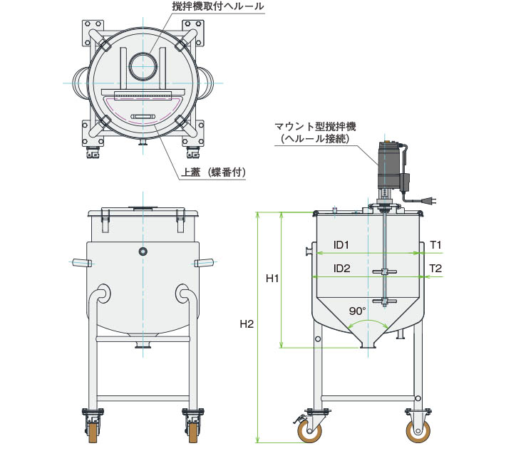 MU-HTPJ攪拌容器ユニット製品仕様図