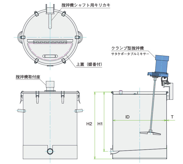 MU-KT-N攪拌容器ユニット製品仕様図