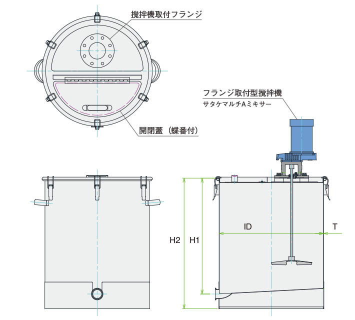 MU-KT攪拌容器ユニット製品仕様図