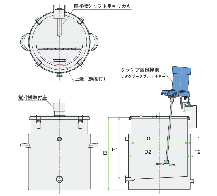 MU-KTJ-N攪拌容器ユニット製品仕様図