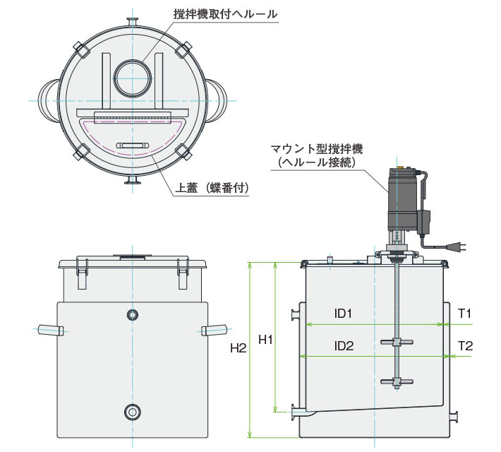 MU-KTJ攪拌容器ユニット製品仕様図