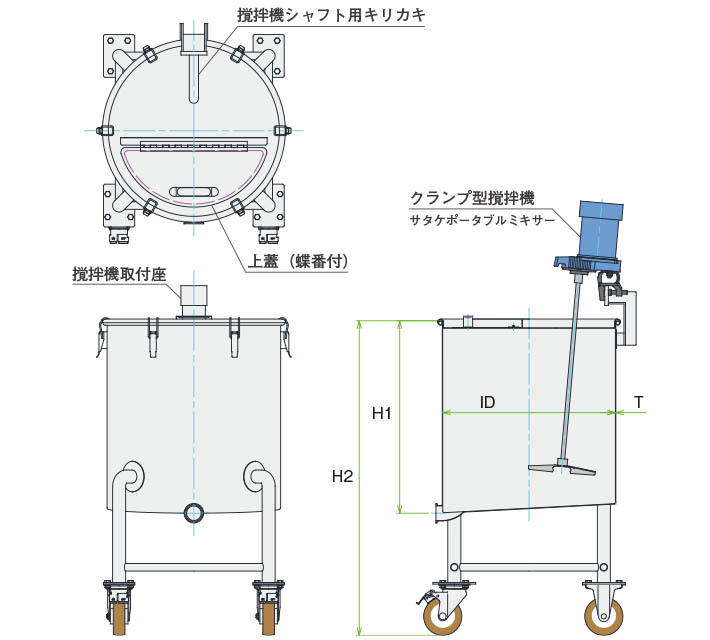MU-KTL-N攪拌容器ユニット製品仕様図