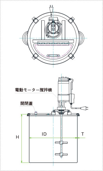 MU攪拌容器ユニット の図面