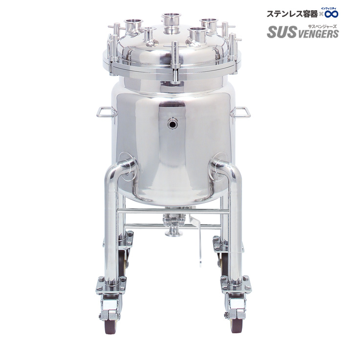 PVOLJ-BV ジャケット脚付フランジオープン加圧容器(タンク底ボールバルブ搭載・サニタリー仕様)