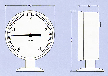 製薬仕様サニタリー圧力計 EM アンダーソン・ネゲレ社製 仕様図
