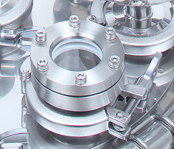 SGP 一体型サイトグラスのヘルール取付使用例