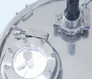 SGP-W ワイパー付一体型サイトグラスのヘルール取付使用例