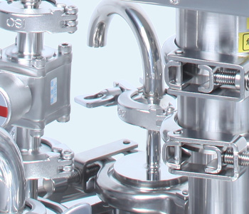 VP サニタリーベント管の使用例（排出時の吸気確保で液抜けを安定化）