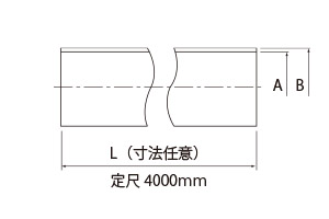サニタリーパイプ L14の製品仕様図