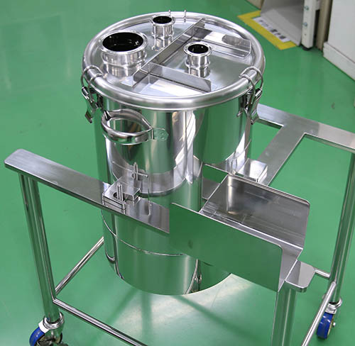 カスタム攪拌容器用キャスター脚付架台 3