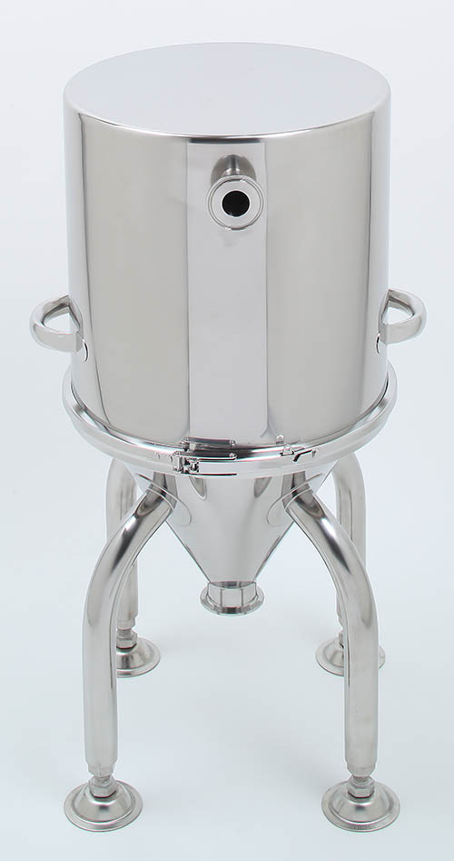 粉体用カスタム脚付ホッパー蓋容器 1