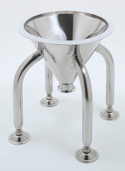 粉体用カスタム脚付ホッパー蓋容器 2