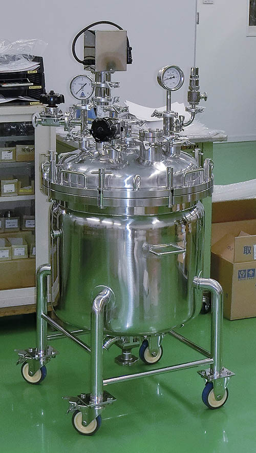 温調攪拌圧送フランジオープン型加圧容器 1