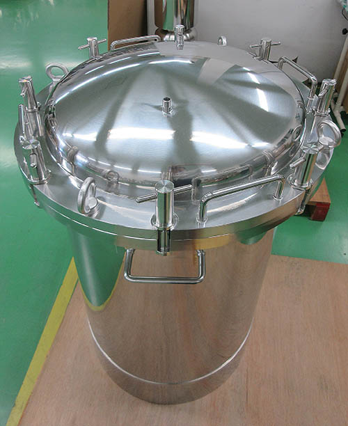 カスタムフランジオープン加圧容器 蓋部 高さカスタマイズ事例
