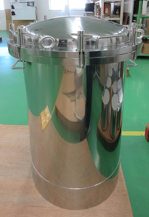 カスタムフランジオープン加圧容器 蓋ヘルールカスタマイズ例
