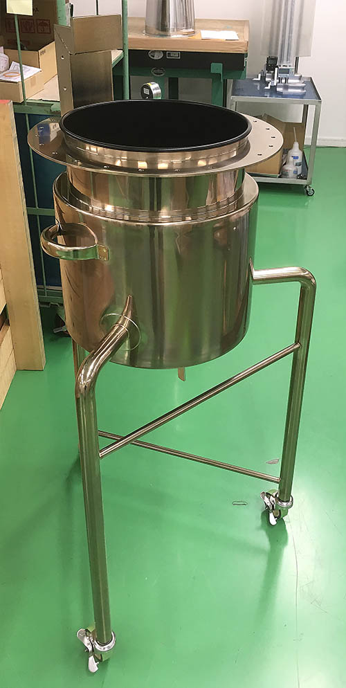 フッ素樹脂コーティング仕様攪拌容器ユニットの全体