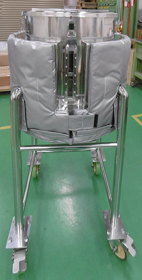 攪拌ユニットMU-DTBJ専用保温カバーの脚の付け根部分