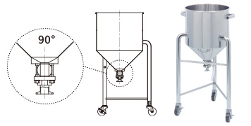 HTB 脚付ホッパー容器・タンク底バルブ（20L～500L）