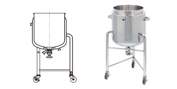 DTPJ-B 耐圧ジャケット脚付鏡板容器・タンク底バルブ（20L～300L）