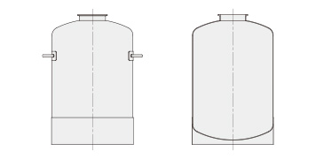 PVC型ステンレス加圧容器 シングルポート（30L～80L）