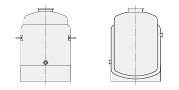 PVCJ型ステンレスジャケット加圧容器 シングルポート（30L～80L）