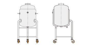 PVCLJ型ステンレスジャケット脚付加圧容器 シングルポート（30L～80L）